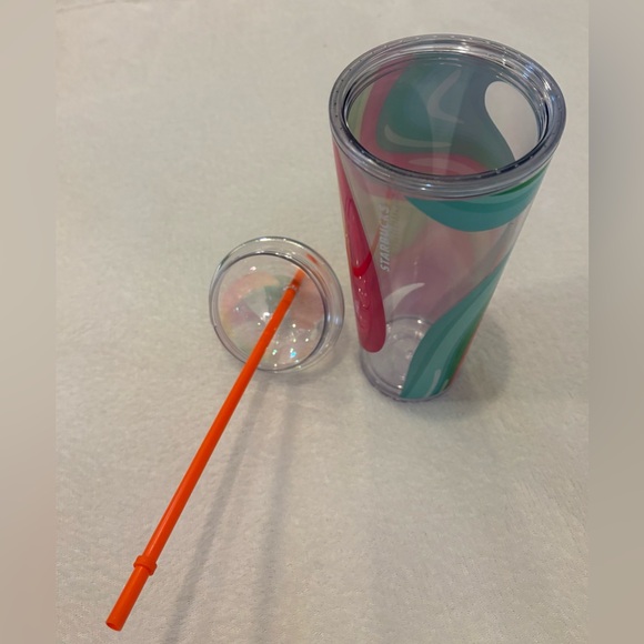 Starbucks Rainbow Swirl Dome Reusable Cup - Picture 8 of 10